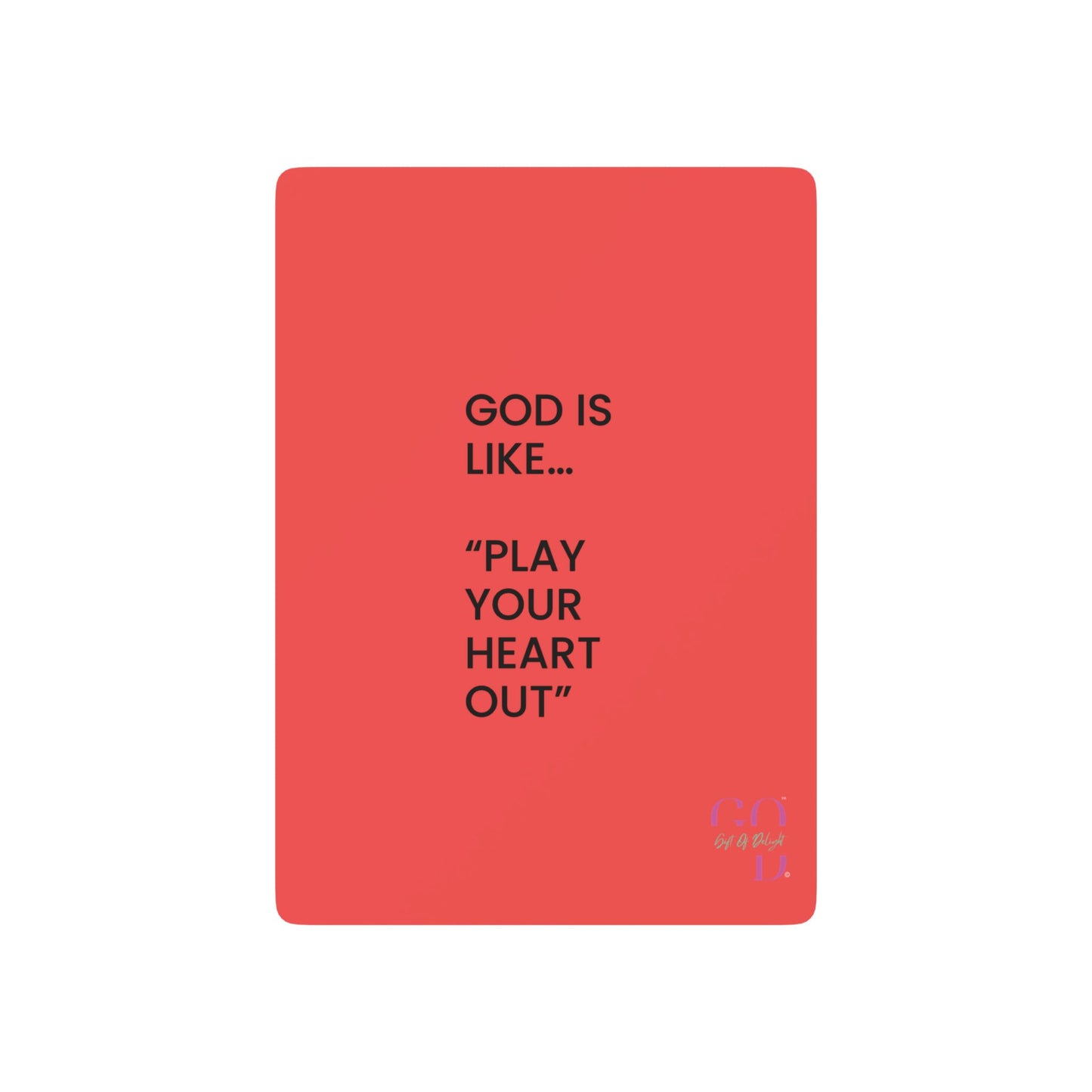 #7✨GIFT OF DELIGHT GOD IS LIKE ✨ Shuffle and Smile Unique Collectible Playing Cards