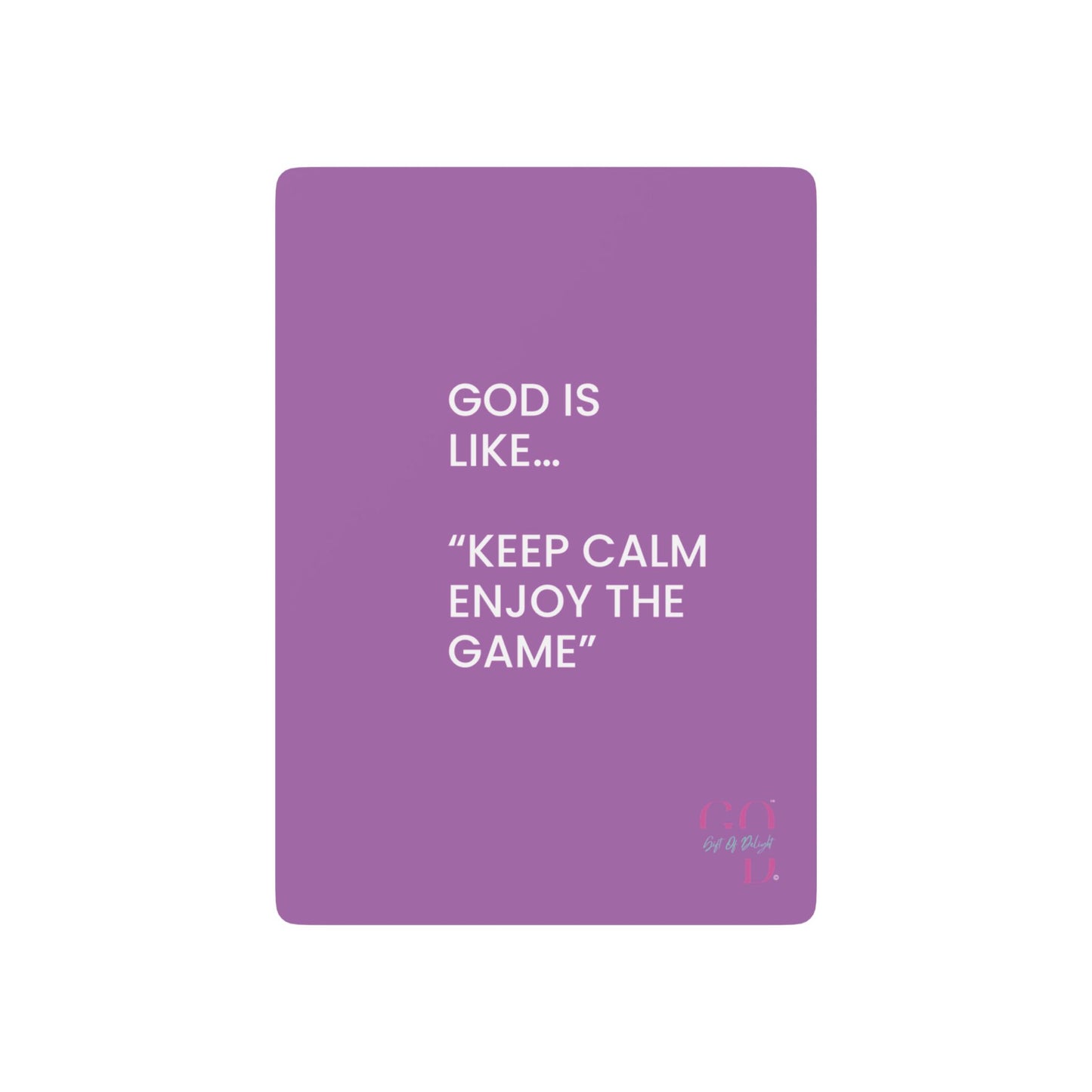 #9✨GIFT OF DELIGHT GOD IS LIKE ✨ Shuffle and Smile Unique Collectible Playing Cards