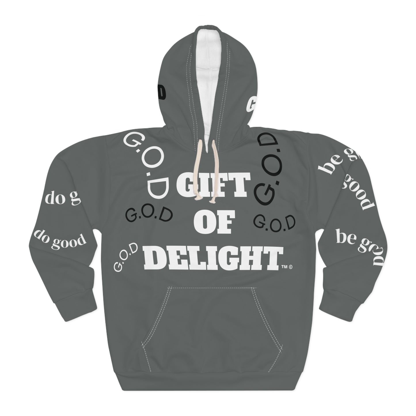 Gift of Delight Grey G.O.D Unisex Pullover Hoodie