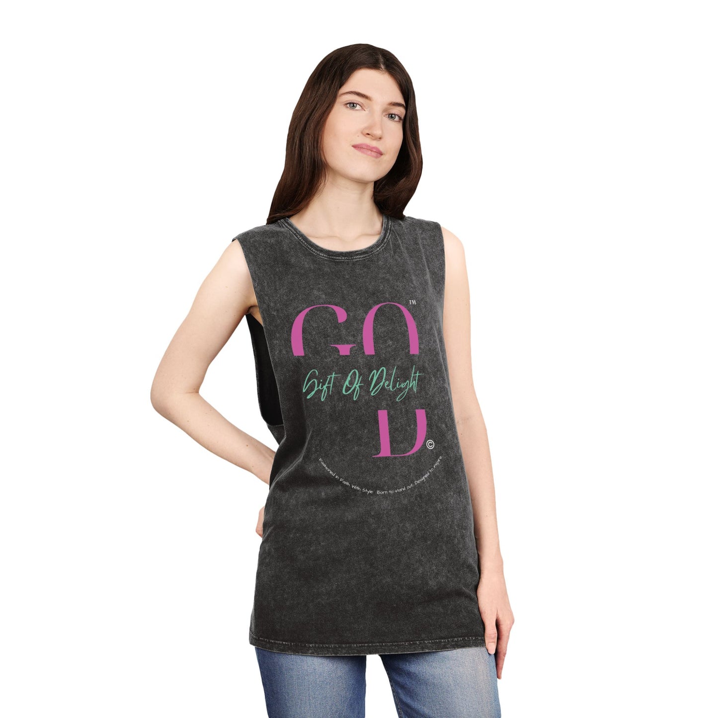 Gift Of Delight Original “Fashioned In” Unisex Stonewash Tank Top