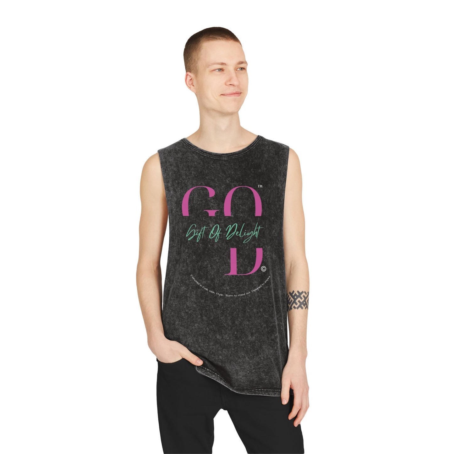 Gift Of Delight Original “Fashioned In” Unisex Stonewash Tank Top
