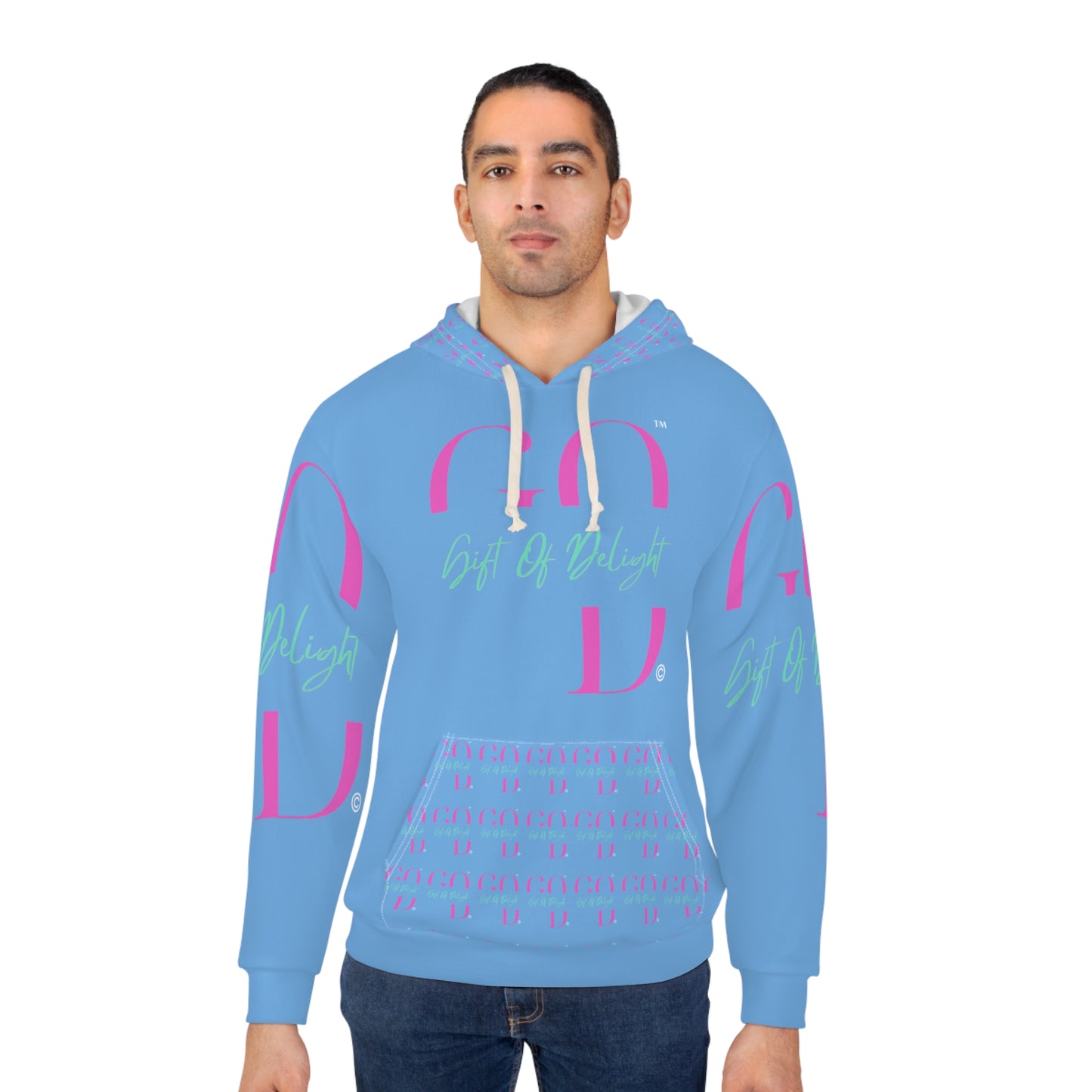 Gift Of Delight Light Blue Unisex Pullover Hoodie