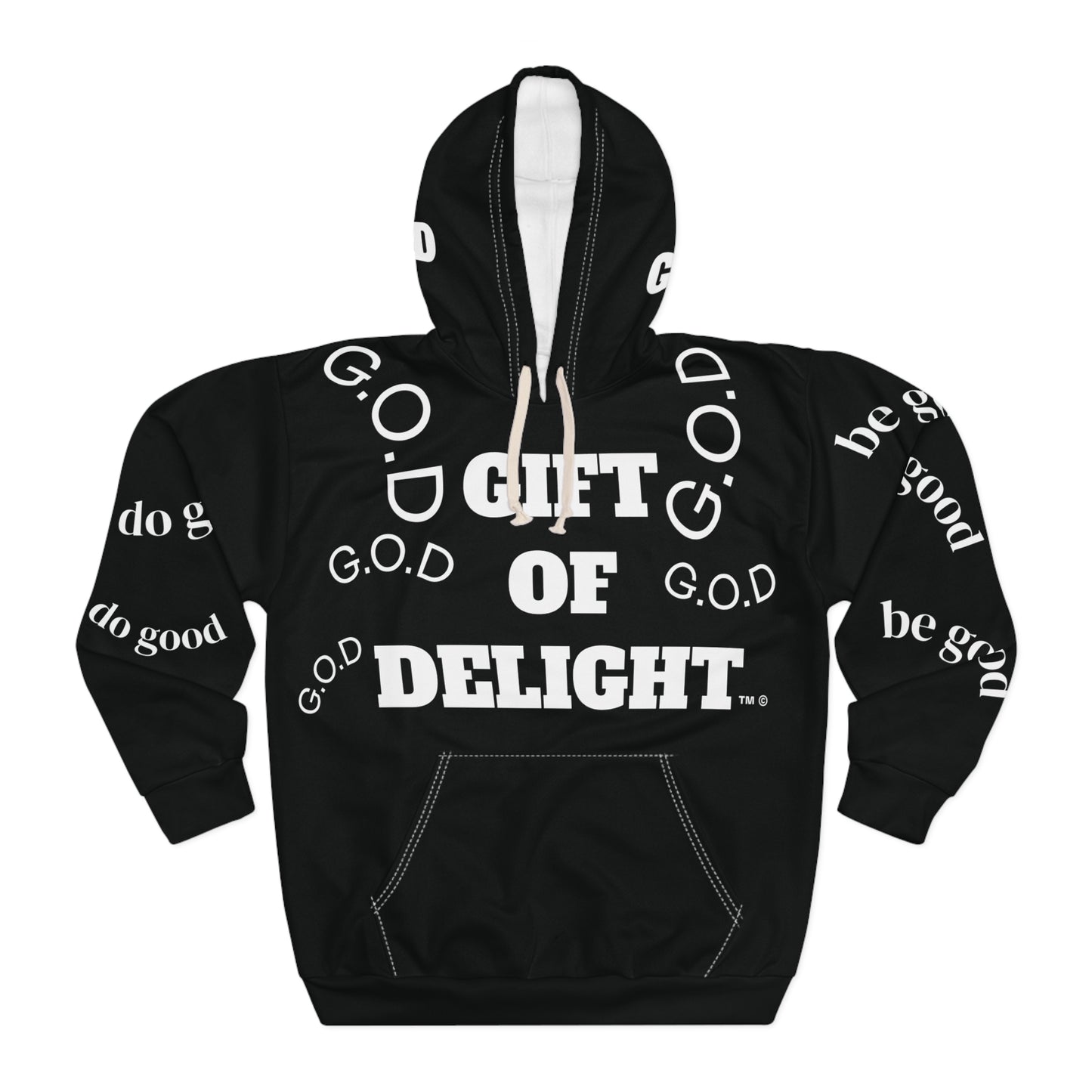 Gift of Delight BLACK G.O.D Unisex Pullover Hoodie