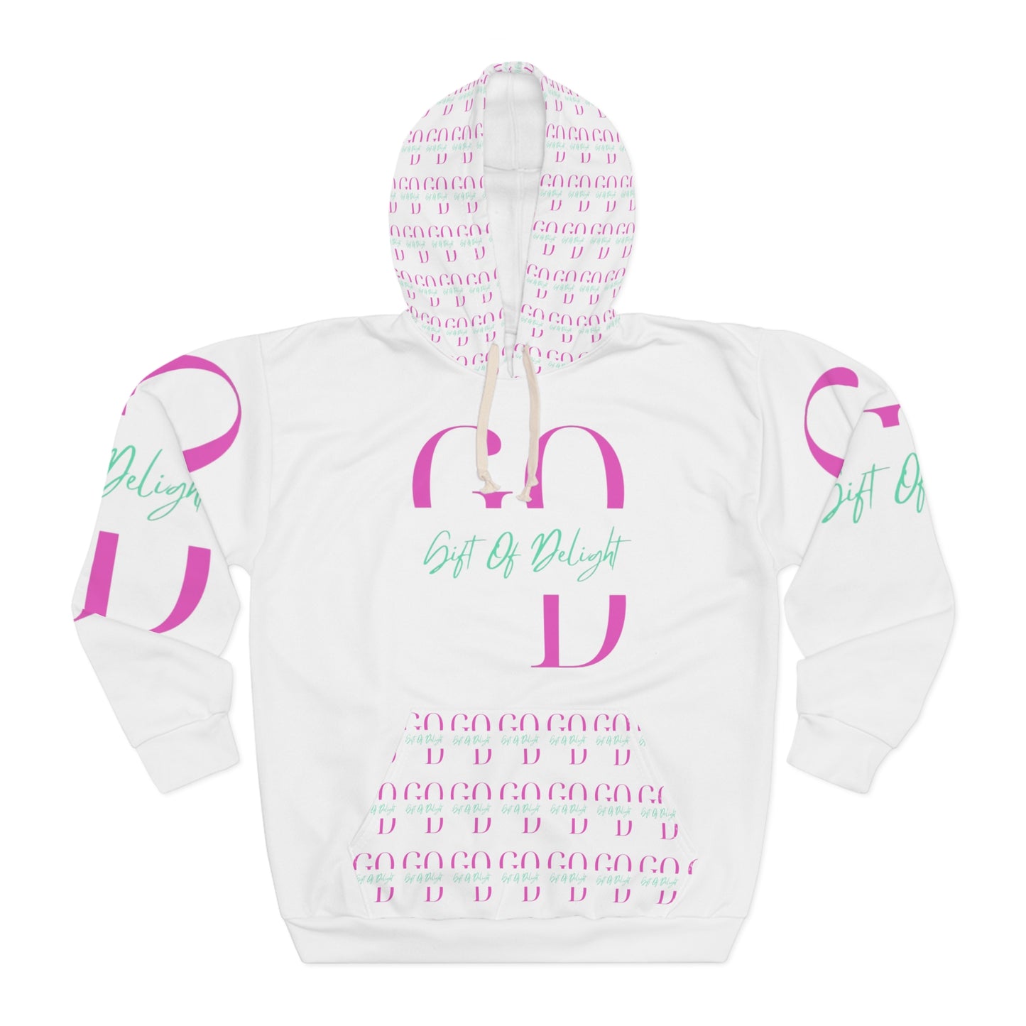 Gift Of Delight White Unisex Pullover Hoodie