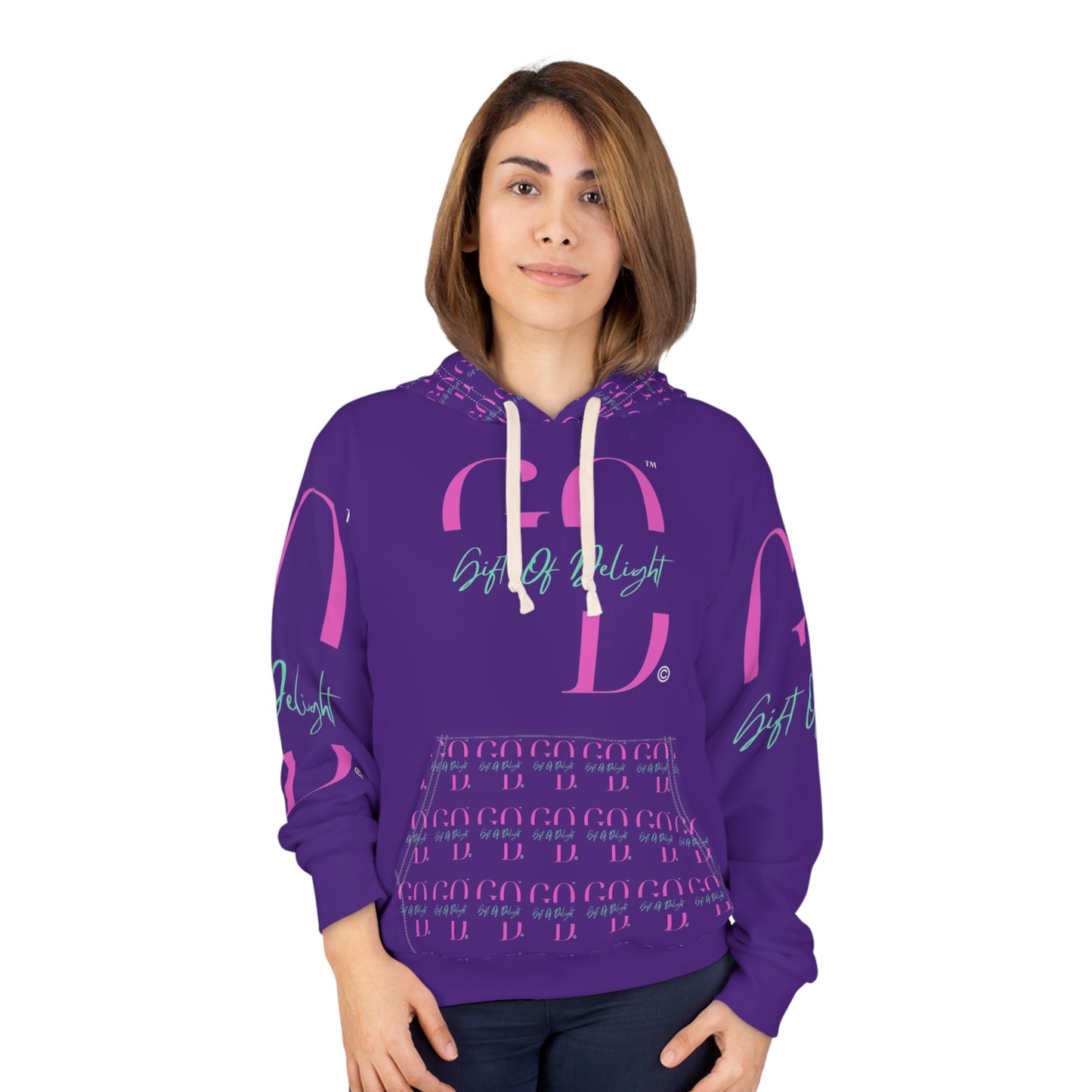 Gift Of Delight Dark Purple Vibrant Unisex Pullover Hoodie