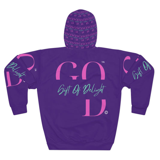 Gift Of Delight Dark Purple Vibrant Unisex Pullover Hoodie